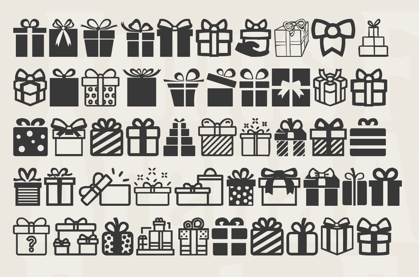 Gift Icons free font