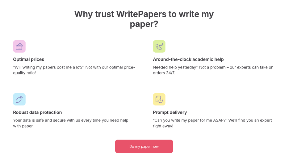 trust WritePapers