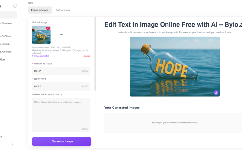 Edit Text in Images Effortlessly with Bylo.ai: The AI Solution You’ve Been Waiting For