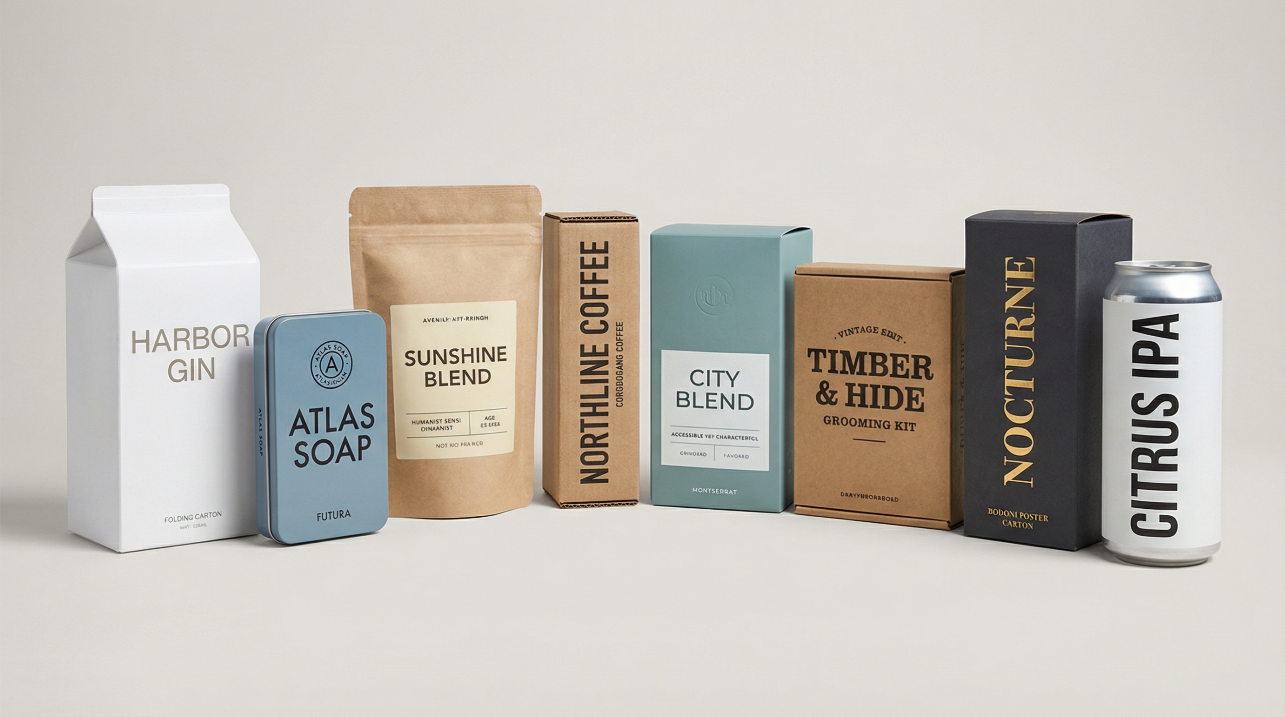 Random Packaging Text Best Fonts for Custom Packaging: What Survives Cardboard, Kraft & Foil ...