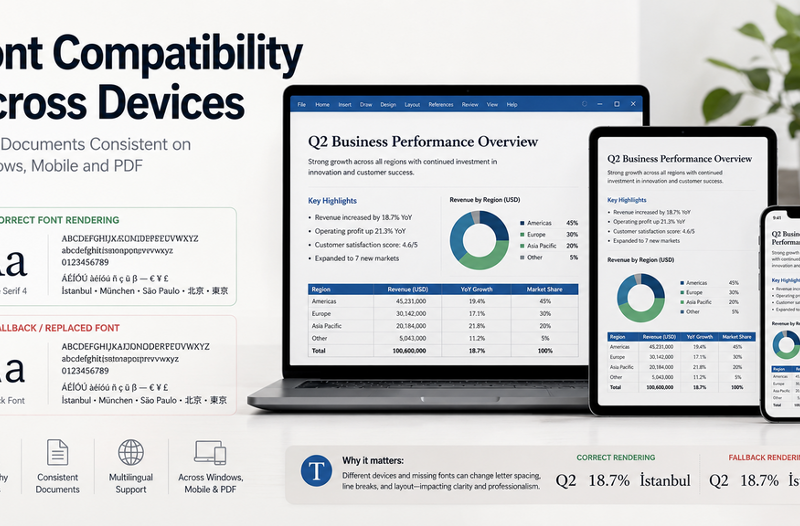 How Font Compatibility Affects Business Documents Across Windows and Mobile Devices