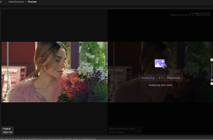 HitPaw VikPea output resolution settings for AI video upscaling