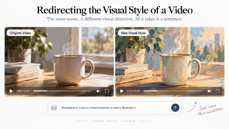 Redirecting the Visual Style of a Video the Way You Already Redirect a Static Design