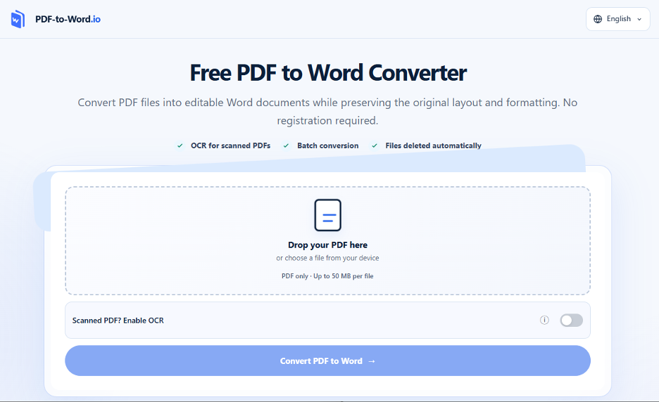 pdf to word conversion