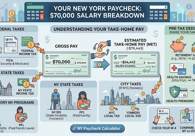 $70,000 Salary in New York: What Is Your Actual Take-Home Pay?